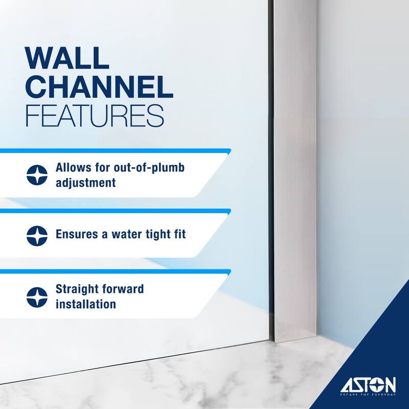 Coraline XL 56-60 in. x 34 in. x 80 in. Frameless Corner Sliding Shower Enclosure, Clear Glass, Right