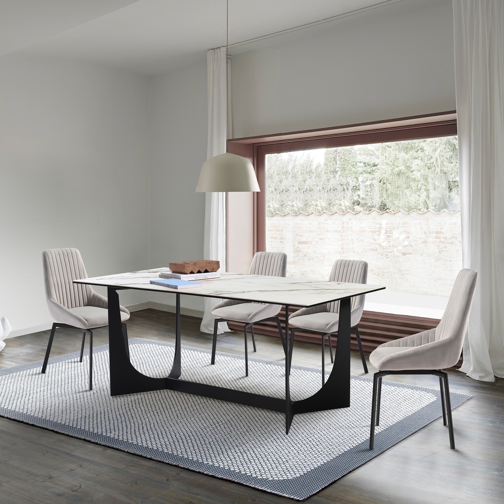 Cb2 rocco top dining table