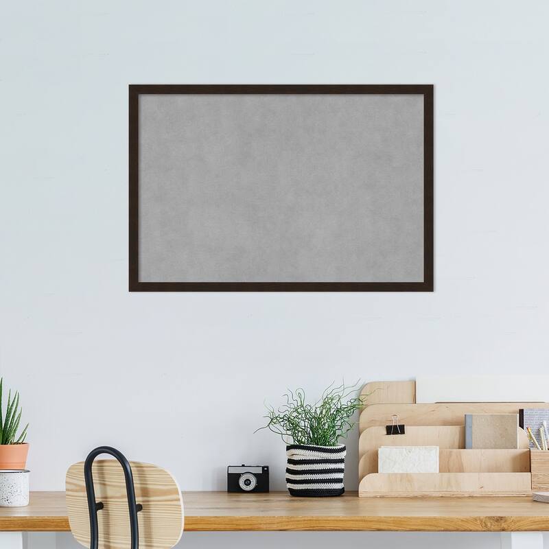 Amanti Art Carlisle Espresso Narrow Framed Magnetic Board