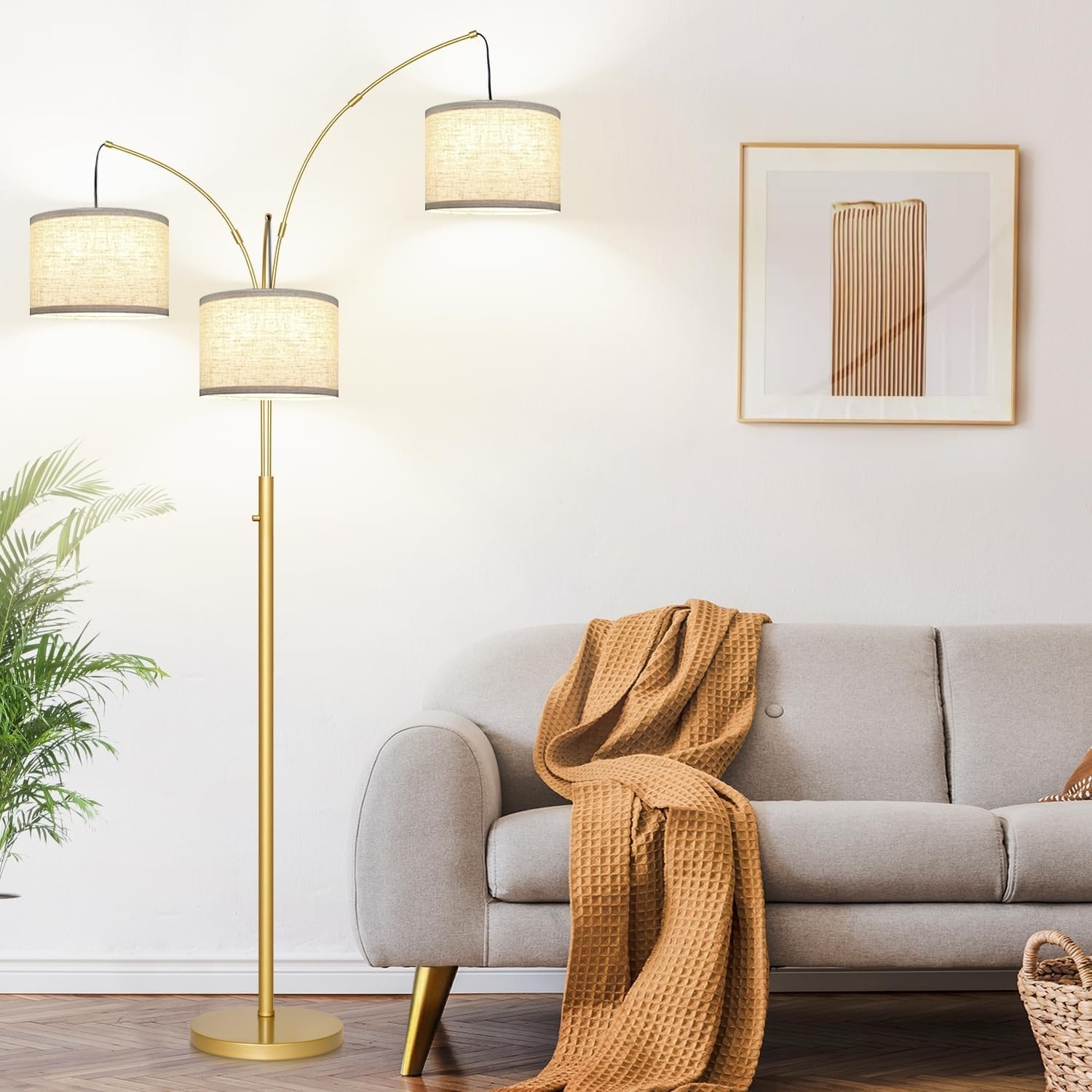 Dimmable Floor Lamp, 3 Lights Arc Floor Lamps for Living Room, Modern Tall Standing  Lamp w/ Shades, Tree Floor Lamp for Bedroom - Bed Bath \u0026 Beyond - 41494731, image size:1500x1500