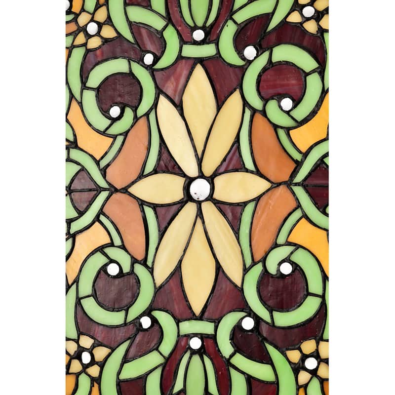 Wood Frame Tiffany-style Stained Glass Window Panel