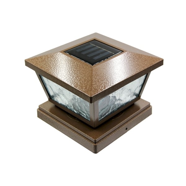 16-pk Solar White Cap Light With 4 Bright White SMD LED For 5x5 PVC/Vinyl Post