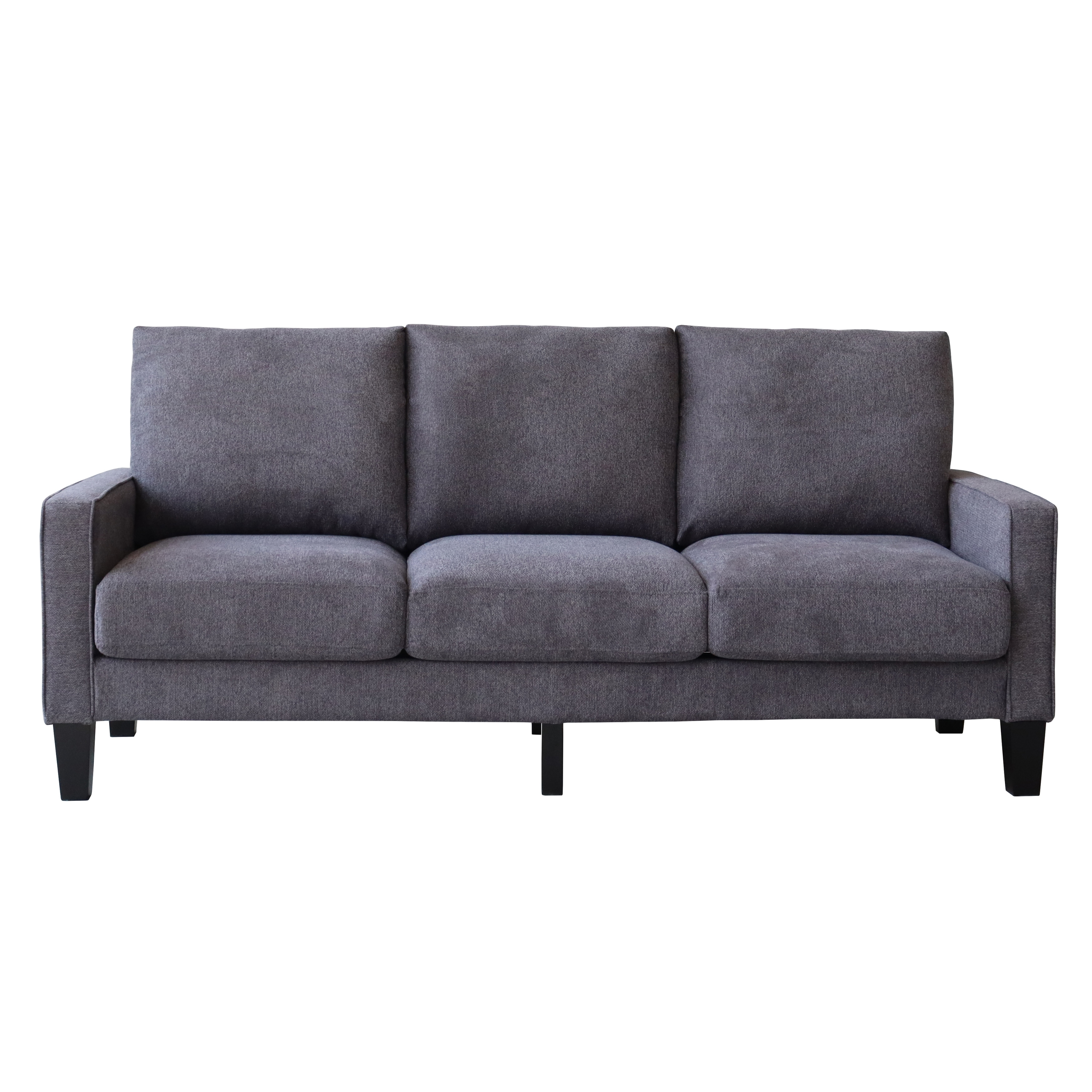 Modern Fabric Upholstered Sofa with Foam Filling and Solid Wood