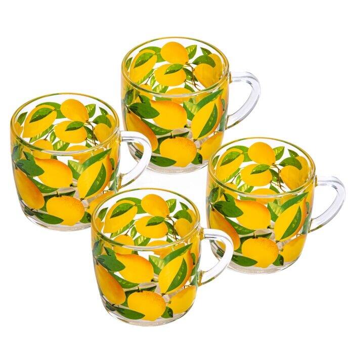 STP Goods 10 fl oz Lemonanza Glass Mugs Set of 4