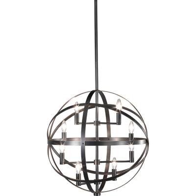 Robert Abbey Z2164 Eight Light Pendant Lucy Deep Patina Bronze - One Size