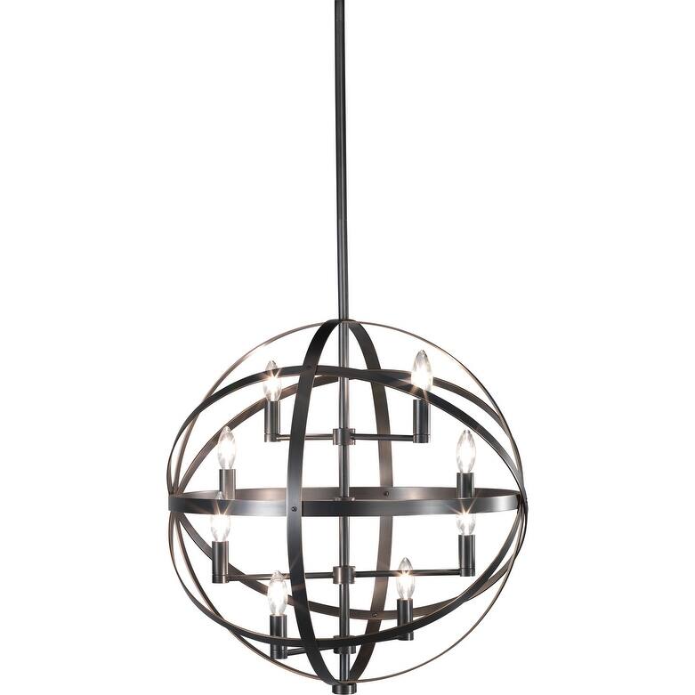 Robert Abbey Z2164 Eight Light Pendant Lucy Deep Patina Bronze - One Size