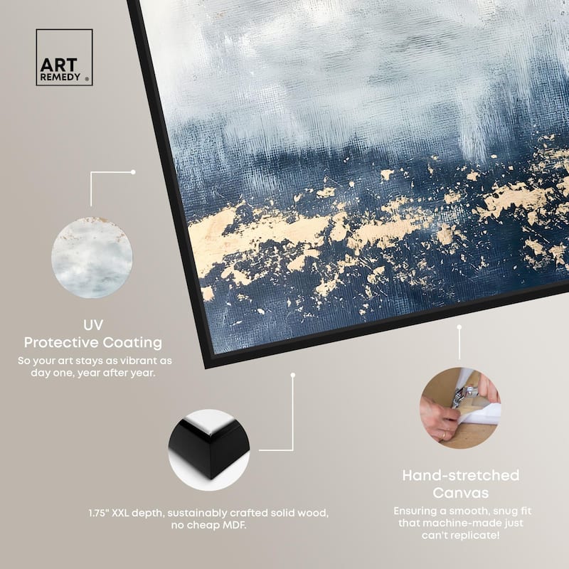 Ocean's Gold Hues II Canvas by Art Remedy