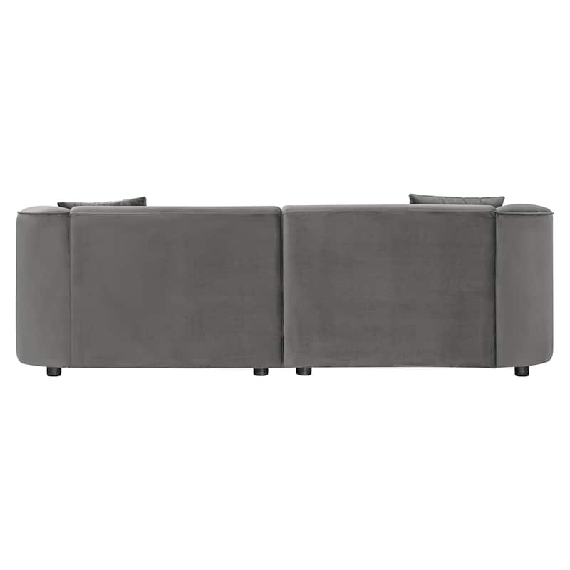 Christopher Knight Home - Allegra Sculptural Upholstered 87" Curved Sofa