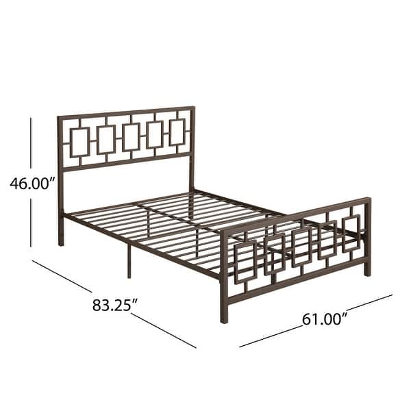 Claudia Queen-size Modern Iron Bed Frame by Christopher Knight Home ...