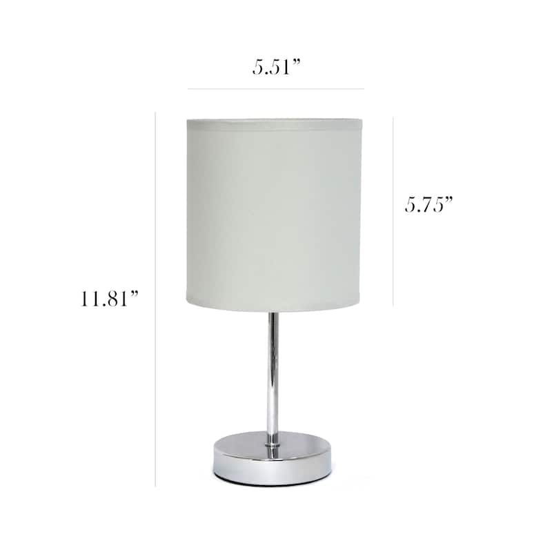 Simple Designs 11.81" Basic Mini Table Lamp with Feit LED Bulb Included - 11.81