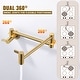preview thumbnail 32 of 40, WOWOW Wall Mounted Pot Filler Faucet with Double Joint Swing Arms