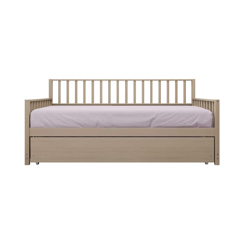 CraftPorch Classic Wooden Twin Size Daybed With Trundle