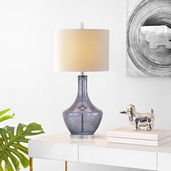 Blue mercury glass lamp sale