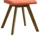 preview thumbnail 7 of 10, Set of 4 Gina Upholstered Dining Chairs in Walnut Finish