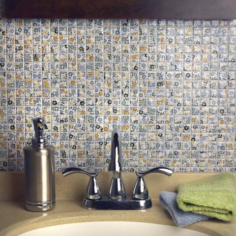 Merola Tile Spring Flower 12" x 12" Porcelain Mosaic Tile