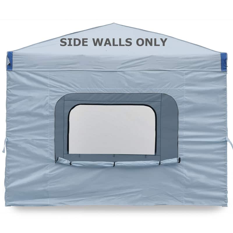 Aoodor Canopy Sidewall Replacement with 2 Side Zipper and Windows for 10'' x 10'' Pop Up Canopy Tent (Sidewall Only)