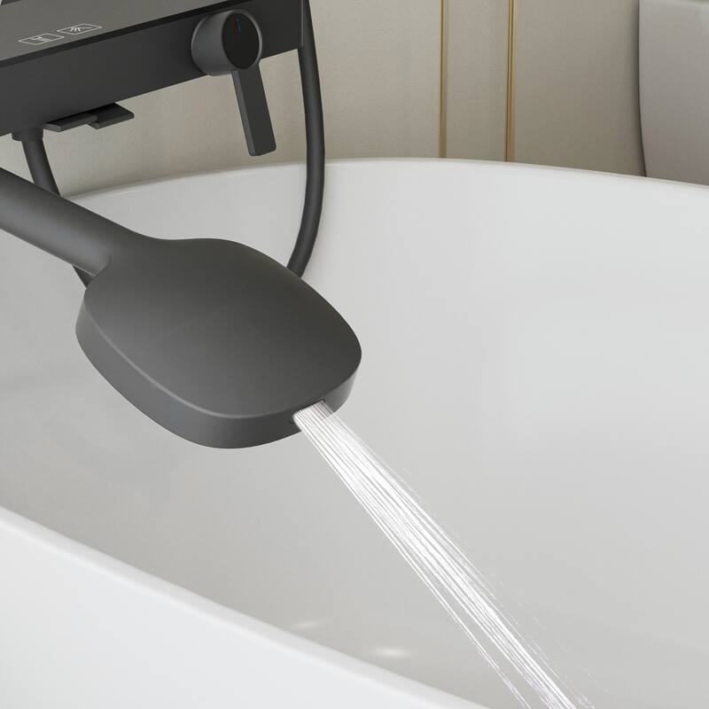 Modland Bathtub Faucet 2-Function Shower System with 3 Modes Handheld Shower,Height Adjustable Shower Slide Bar