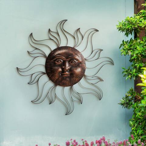 Sunjoy Decorative Open Flares Sun Wall Art - 29.92" Dia x 1.5" Depth