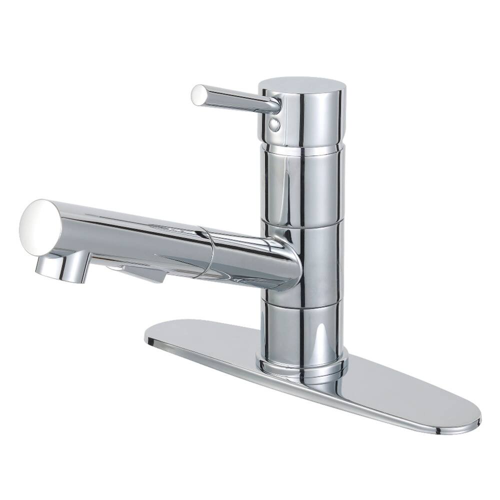 Kingston Brass Concord 1.8 GPM Single Hole Pull Out Kitchen Faucet -