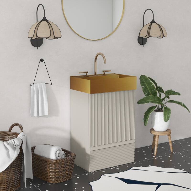 20"Bathroom Vanity with Stainless Steel Sink