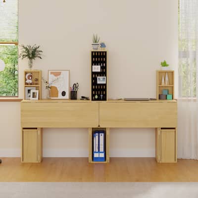 3-in-1 Folding Study Desk Multifunctional Writing Desk for 2 Kids