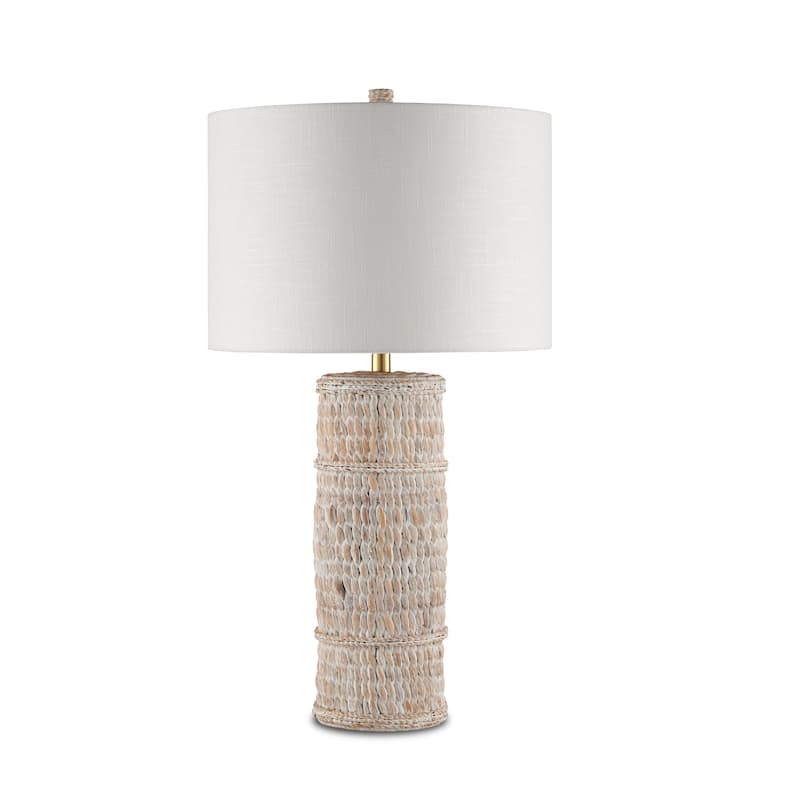 Currey & Company Azores White Table Lamp - 32.5"h x 18"dia