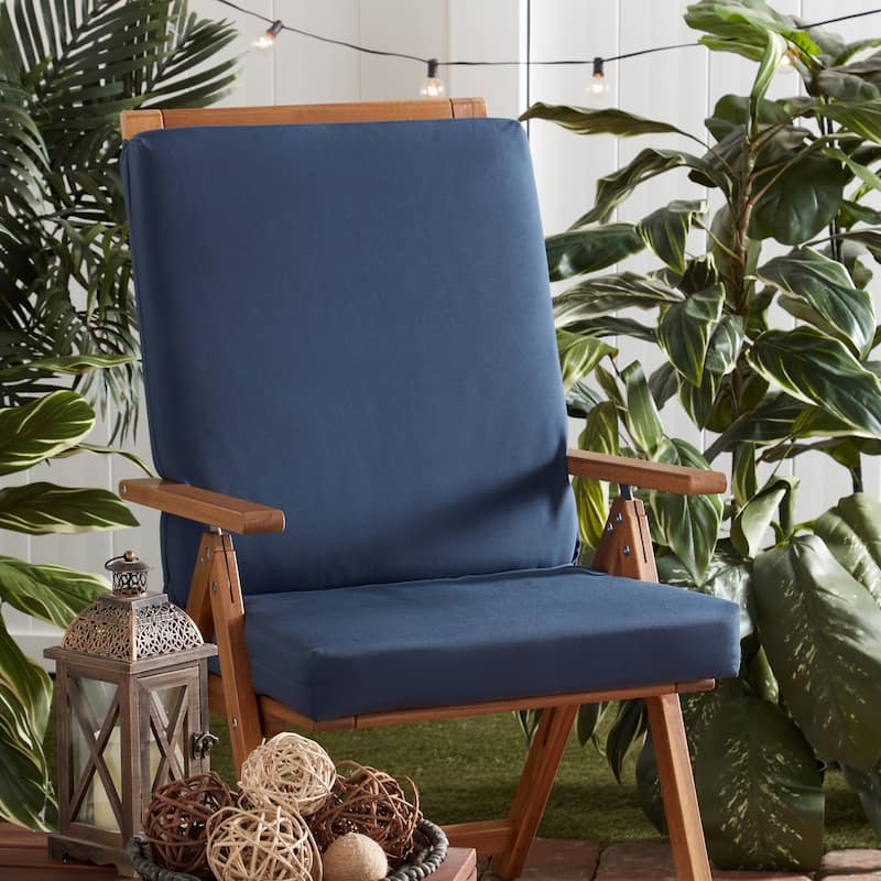 Greendale Home Fashions Outdoor High Back Chair Pad
