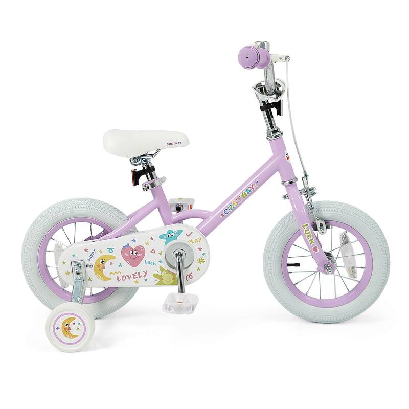 Costway 12/14/16/18 Inch Kids Bike for Girls Boys Age 3-8 Years with - See Details