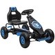 preview thumbnail 1 of 30, Aosom Kids Pedal Go Kart Pedal Car, Outdoor Ride on Toys with Adjustable Seat, Anti-slip Rubber Wheels Suspension System Blue/Black
