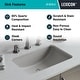 preview thumbnail 5 of 4, Lexicon 21" Dual Mount Quartz Platinum Composite Rectangle Vanity Bathroom Sink in Galaxy Concrete LP-V214-C