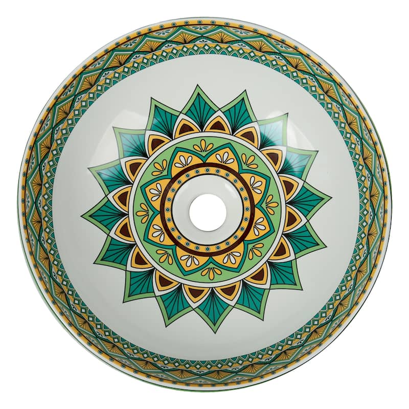 16" Round Artistic Ceramic Vessel Sink