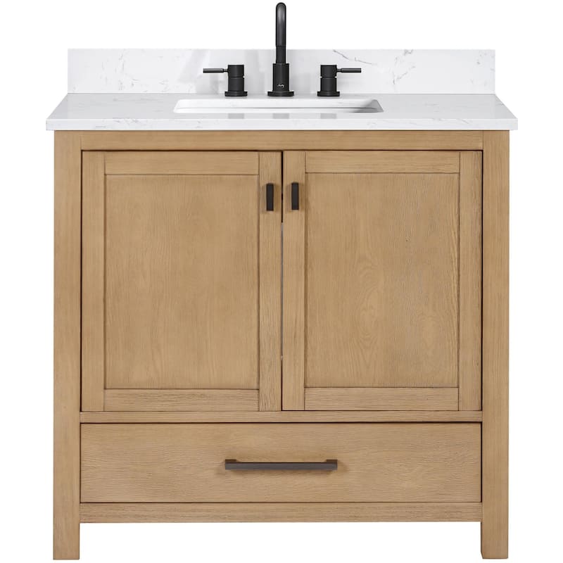 Avanity MODERO-VS37-E Modero 37" Free Standing Single Basin Vanity Set - Brushed Oak - Brushed