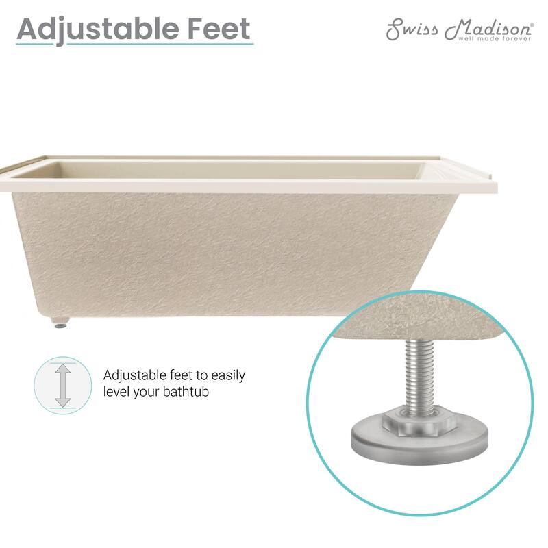 Voltaire 48 x 32 in. Acrylic Drop-in Bathtub