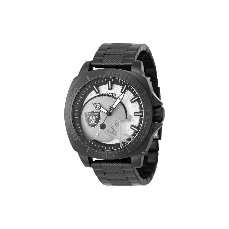 Invicta Men's 47869 NFL Quartz 3 Hand Grey, Black Dial Watch - Multi