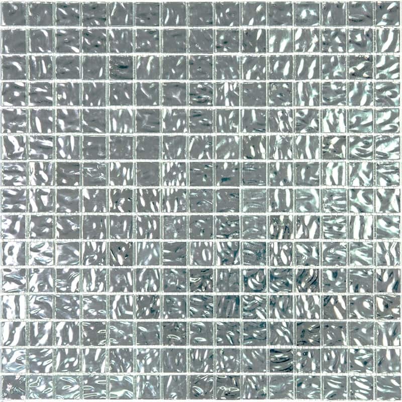 Apollo tile 12" x 12" Altin Glossy Shimmer Flint Silver Glass Tile (20 sq ft/case) - 20 Pack