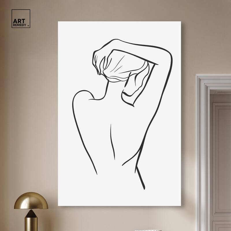 Woman in Contour Canvas by Art Remedy, Gallery Wrapped