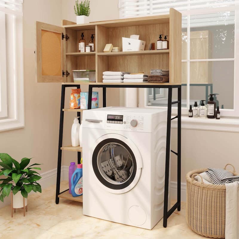 Costway Over The Toilet Storage Cabinet Space-saving Toilet Organizer - See Details