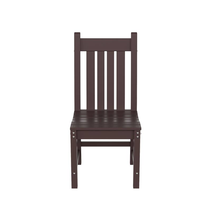 Laguna Hdpe All Weather Outdoor Patio Dining Chair - Dark Brown