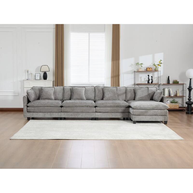 Cloud Sofa,Modern Sectional Couch,Comfy Double Layer Upholstered Seat Cushion