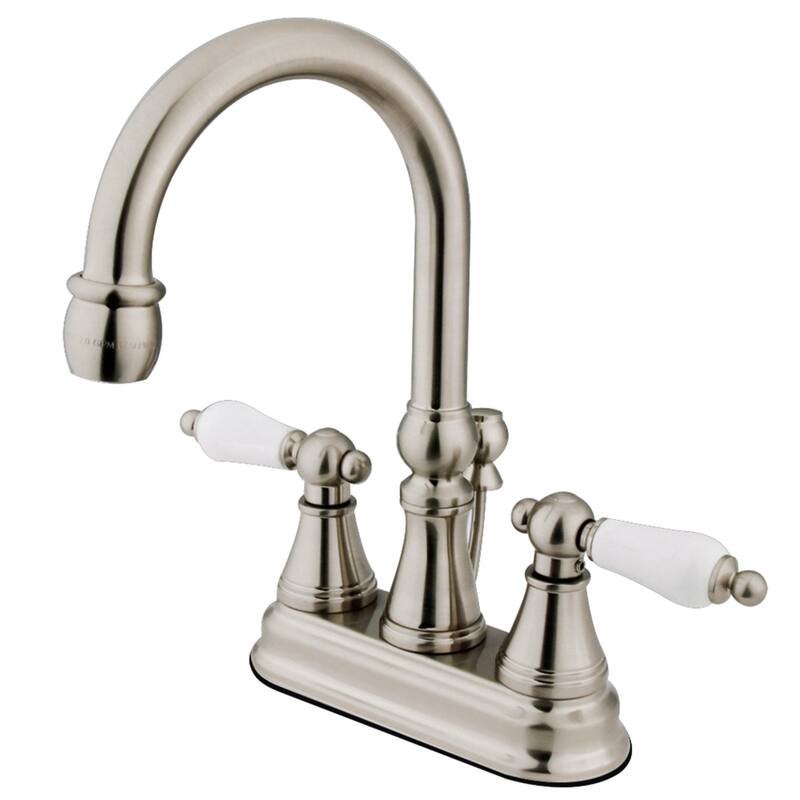 Kingston Brass Governor 4 in. Centerset Bathroom Faucet - Brushed Nickel