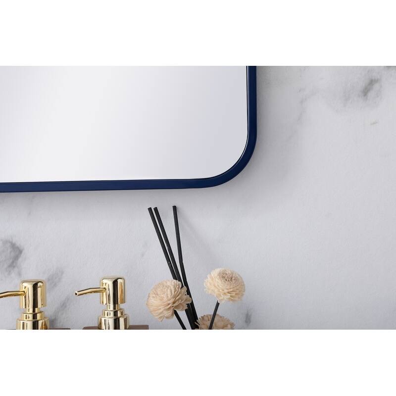 Ezra Soft Corner Metal Rectangular Mirror