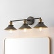 preview thumbnail 38 of 176, JONATHAN Y Florence Metal Shade Sconce 3-Light - Rustic Dark