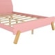 preview thumbnail 8 of 6, Pink Unicorn Wooden Full Size Platform Bed with Headboard - Solid Pine Wood Construction