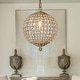 preview thumbnail 1 of 12, 1/3-Light Retro Antique Gold Crystal Globe Chandelier Small Sphere Pendant Light - Antique Gold
