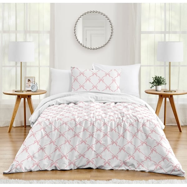 slide 2 of 6, Sweet Jojo Designs Pink Bows Girl 2 Piece Twin-size Comforter Set - Blush Bow for Ballerina Ballet Dancer Princess Collection