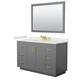Option Dark Gray, Gold Trim, White Quartz Top