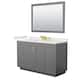 Option Dark Gray, Gold Trim, White Quartz Top