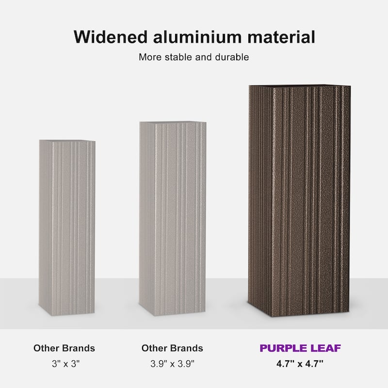 PURPLE LEAF Outdoor Gazebo Aluminum Frame Galvanized Steel Hardtop Gazebo