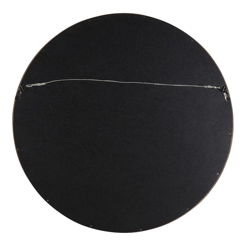 Hutton Round Decorative Wood-framed Wall Mirror