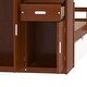 preview thumbnail 12 of 46, Twin Size Wood Platform Bed with Bookshelf, Movable Wardrobe,Built-in Trundle